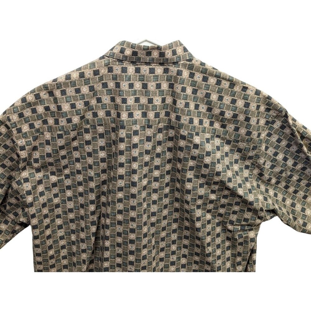 Burma Bibas 60 Singles Cotton Lawn Shirt Men Size M Green Check Pattern Cotton - Picture 10 of 11
